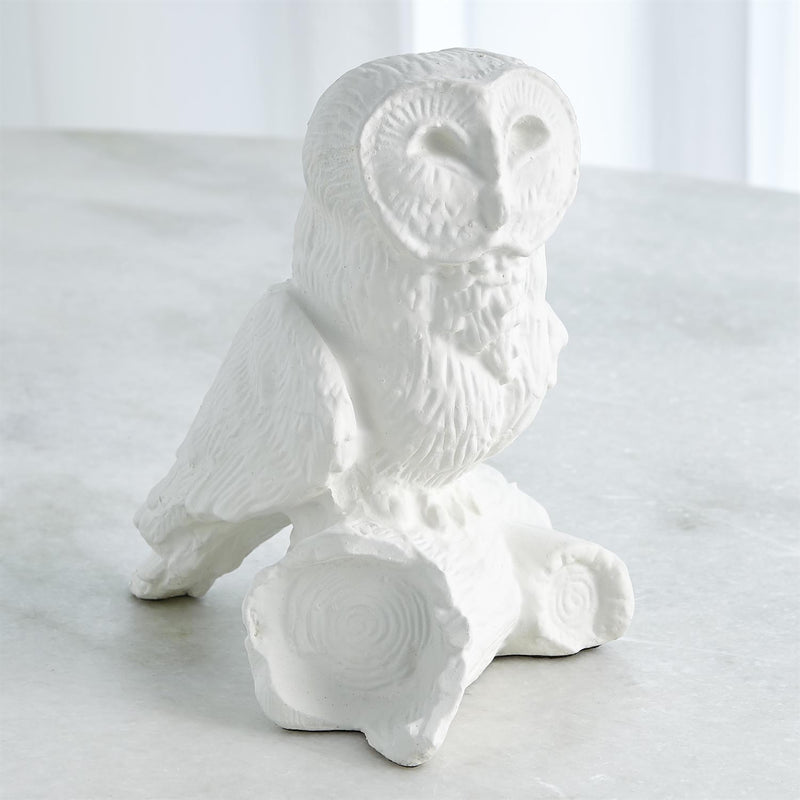 Owl On Branch Sculpture