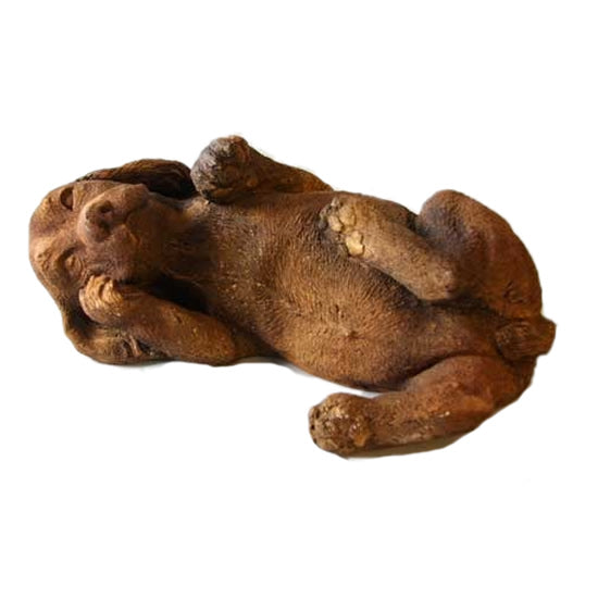 Playing Puppy On Back Garden Statue