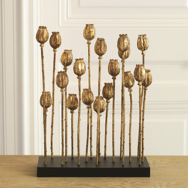 Poppy Pod Sculpture Multi Gold