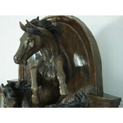 Prairie Thunder Bronze Horse Wall Fountain