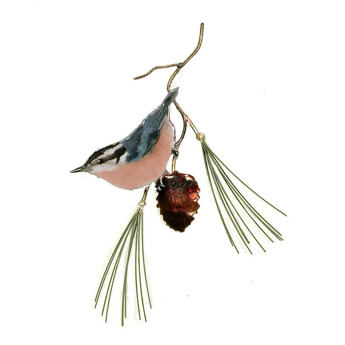 Red Breasted Nuthatch Metal Wall Art
