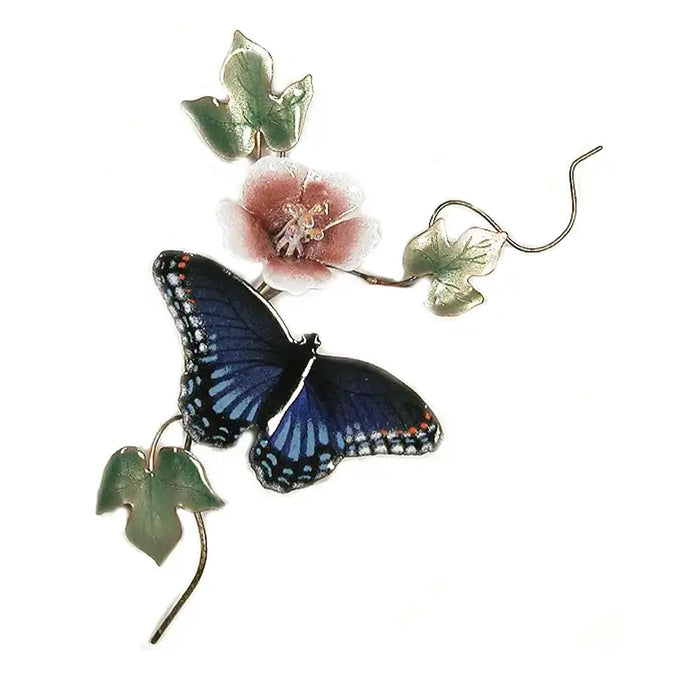 Red Spotted Purple Butterfly Metal Wall Art