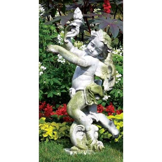 Rococo Angel Statue- Torch Left