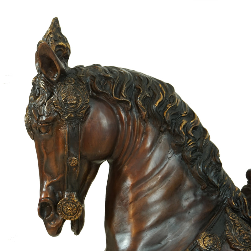 Royal Arabian Horse Bronze Sculpture Set