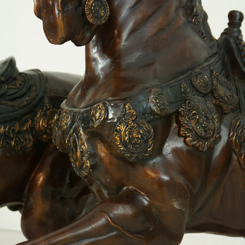 Royal Arabian Horse Bronze Sculpture Set