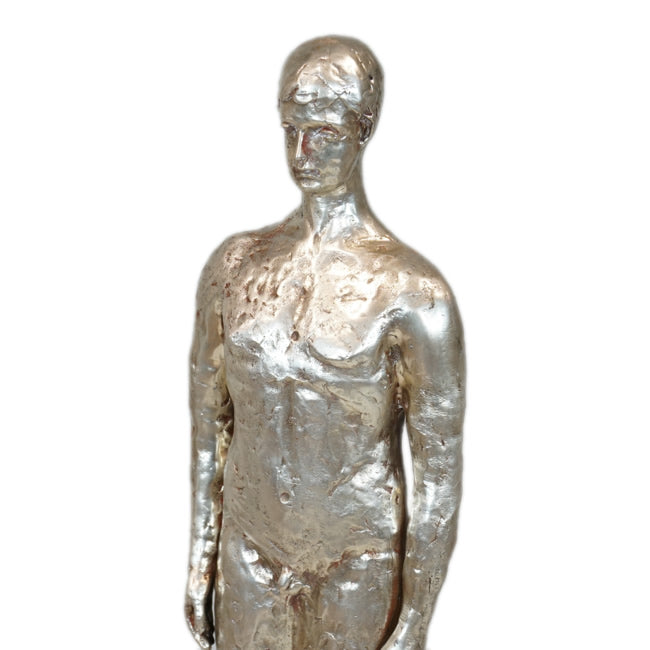 Silver Man & Woman Sculpture Pair