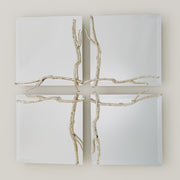 Silver Twig Wall Mirror Set