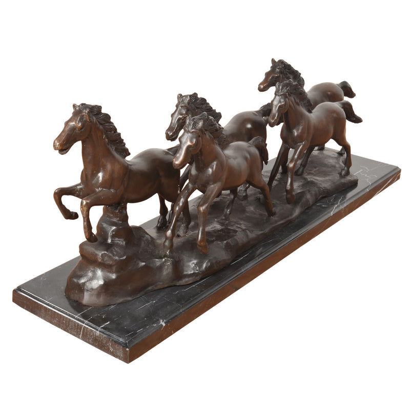 Stampeding Horses Bronze Sculpture