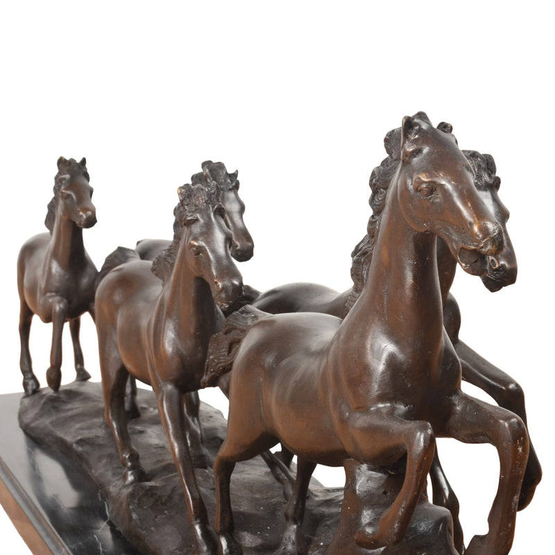 Stampeding Horses Bronze Sculpture