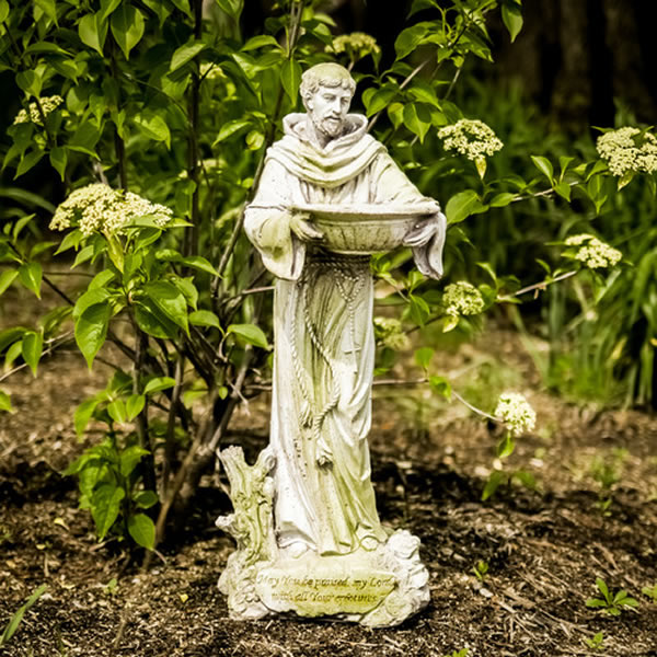 Saint Francis with Bowl Statue