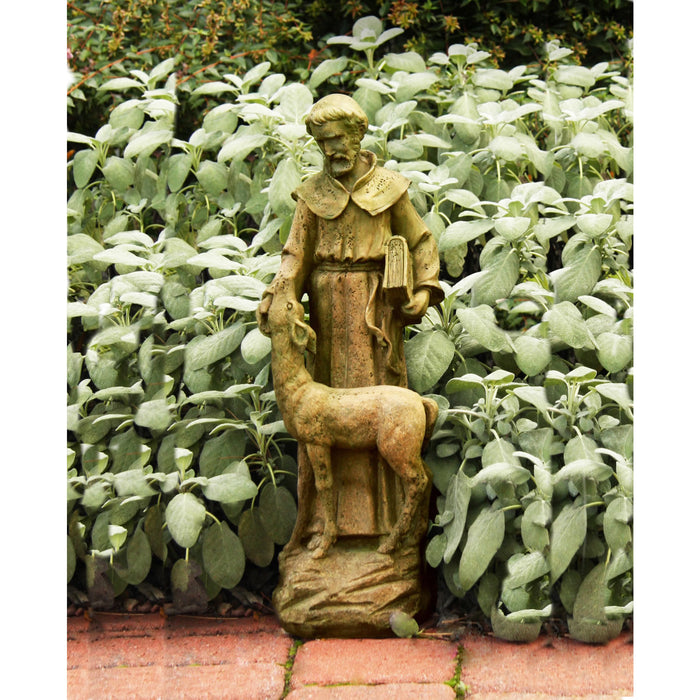 Saint Francis with Deer Statue