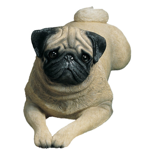 Fawn Pug Statue- Lying Down by Sandicast