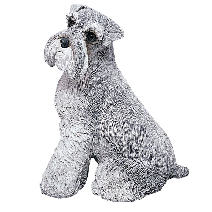 Gray Schnauzer Dog Statue by Sandicast