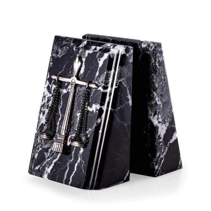 Scales of Justice Marble Bookends- 2 Color Options