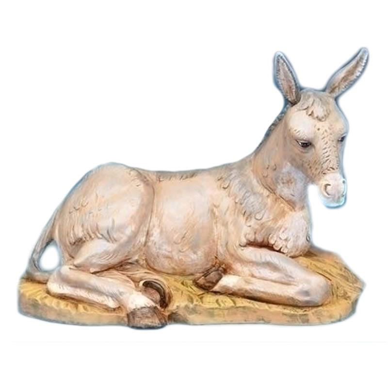 Fontanini Seated Donkey Nativity Figurine- 18 Inch Scale — AllSculptures