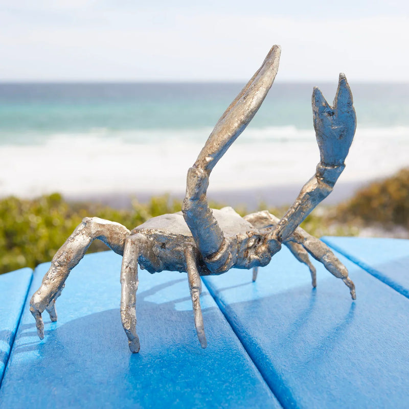 Silver Leaf Crab Sculpture