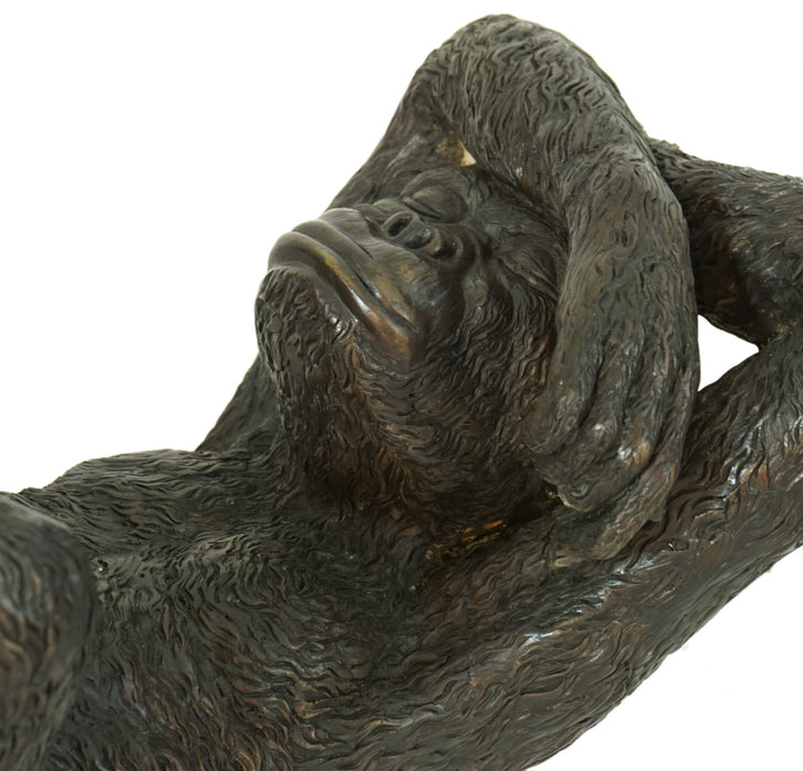 Sleeping Monkey Bronze Sculpture