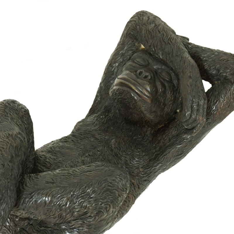 Sleeping Monkey Bronze Sculpture