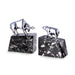 Stock Market Bull and Bear Bookends Silver