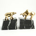 Stock Market Bull and Bear Marble Bookends 