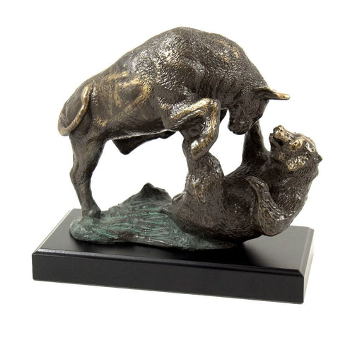 Stock Market Fighting Bull and Bear Sculpture