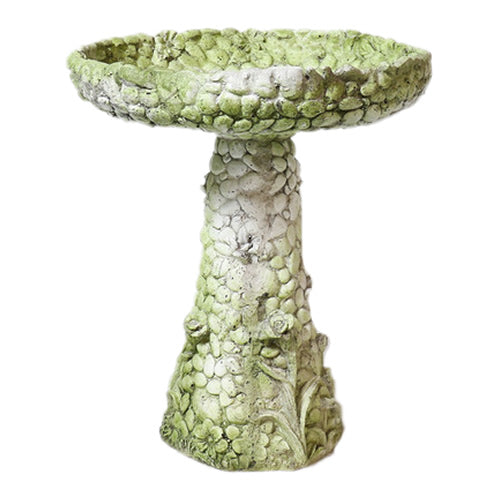 Stone and Flower Bird Bath