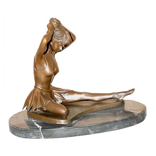 Stretching Ballerina Bronze Sculpture