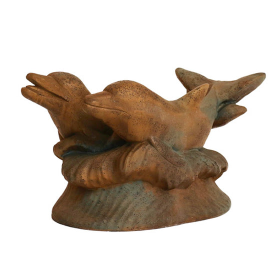 Swimming Dolphins Statue