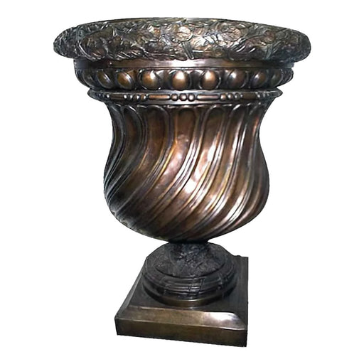 Swirl Design Bronze Planter