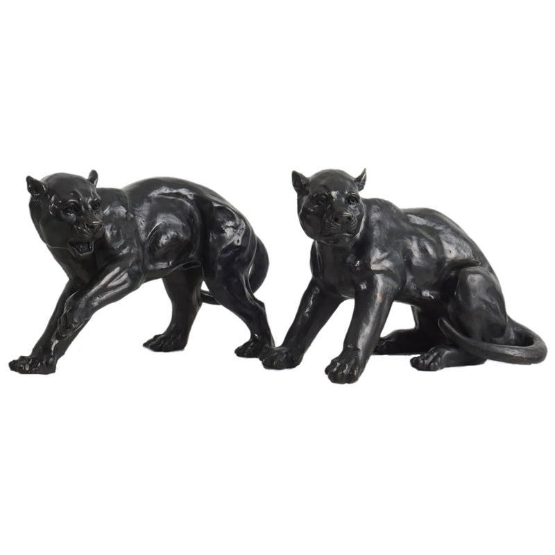 Tiger Bronze Sculpture-Pair