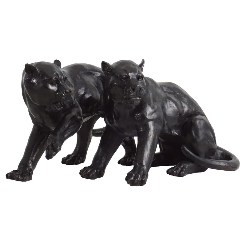 Tiger Bronze Sculpture-Pair
