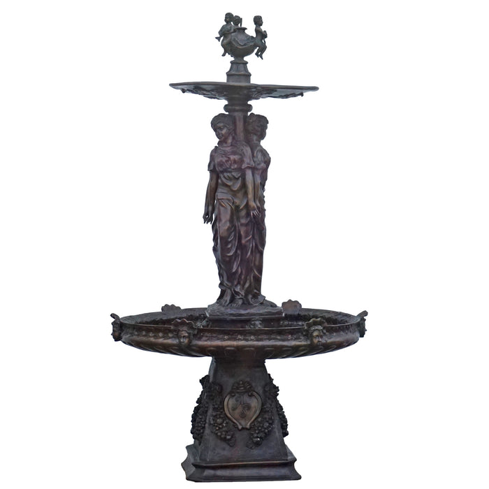 Three Ladies Bronze Fountain-Extra Large