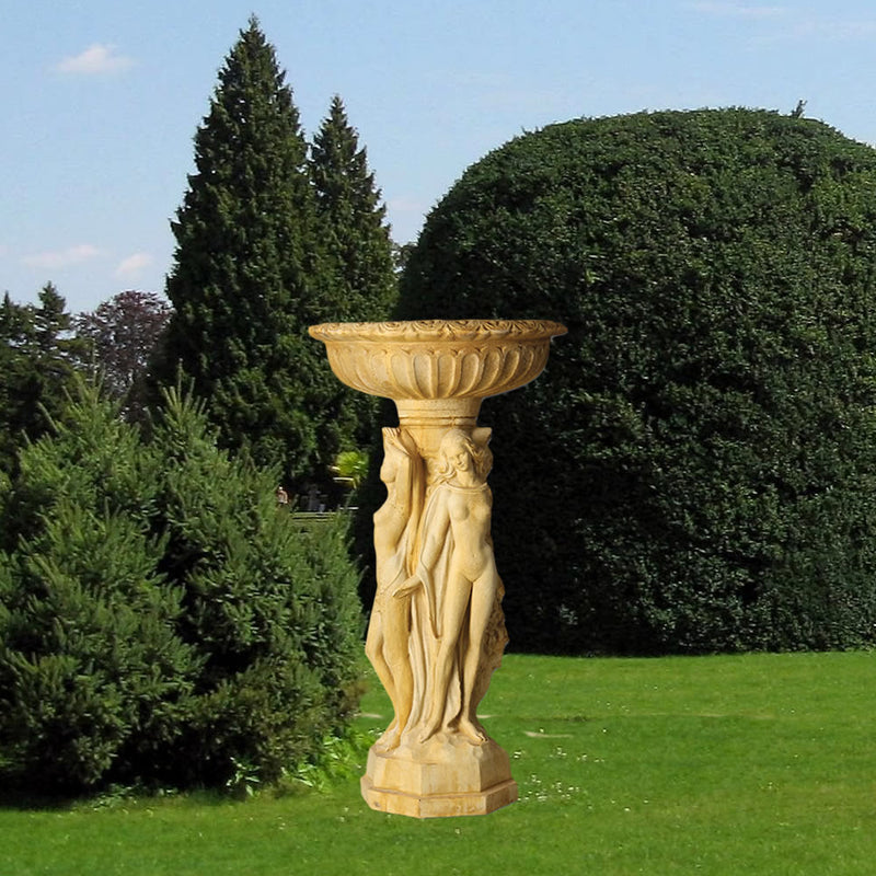 Three Muse Bird Bath