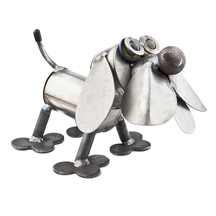 Tiny Hound Metal Dog Sculpture by Yardbirds