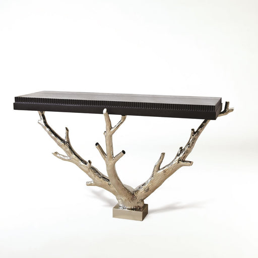 Tree Branch Wall Console Silver Finish