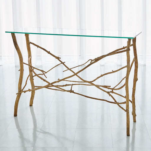 Twig Console Table Gold Finish