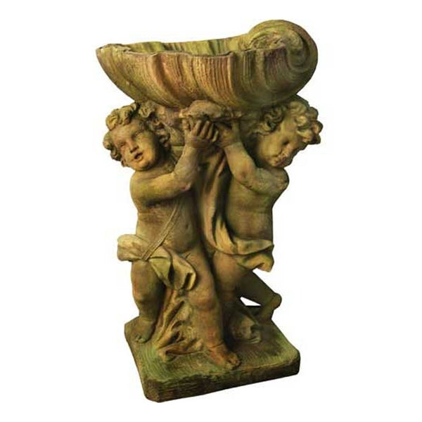 Twin Cherub Bird Bath