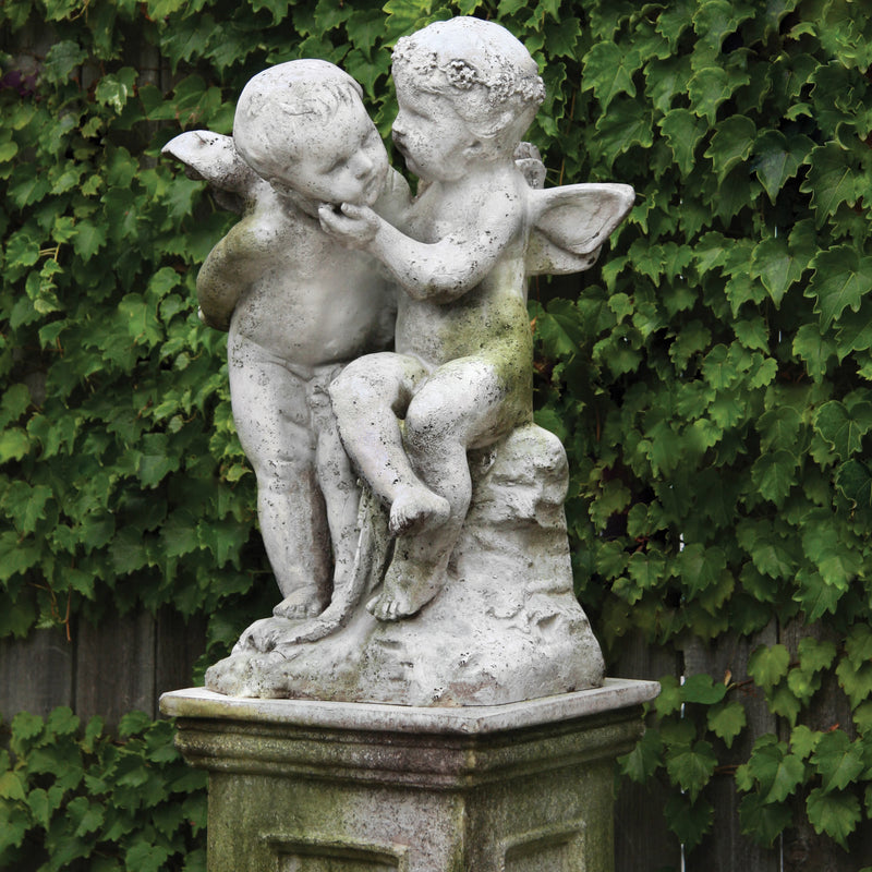 Two Cherubs Playing Statue