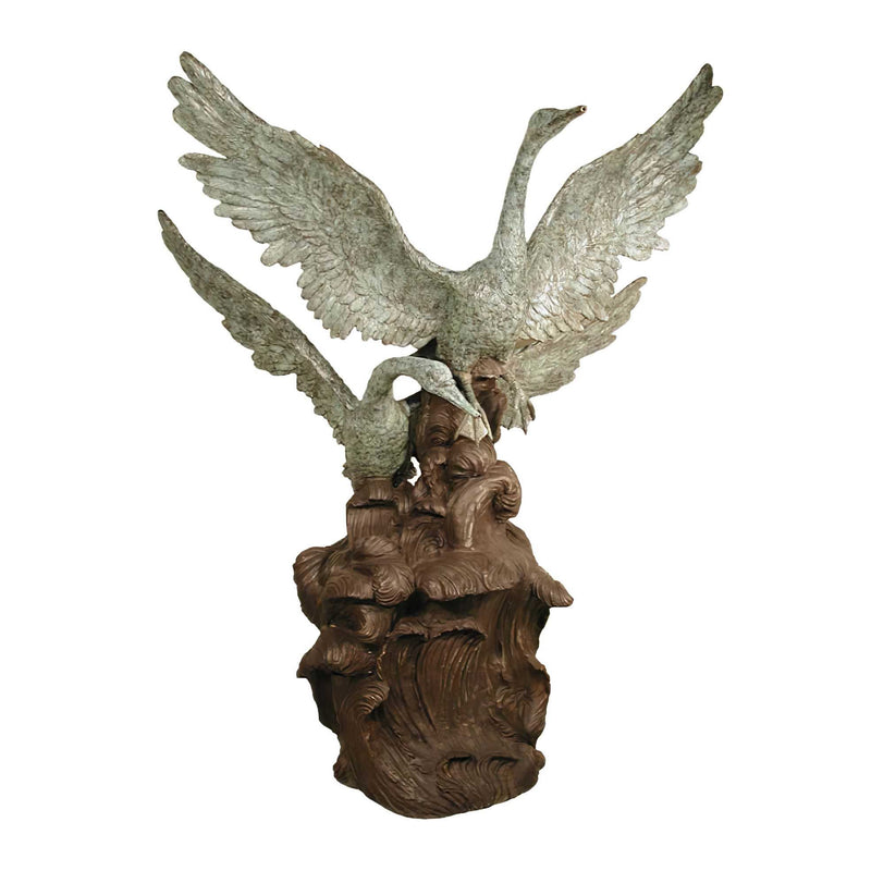 Two Swans Bronze Fountain
