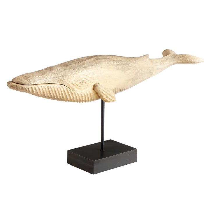 Wood Humpback Whale Sculpture