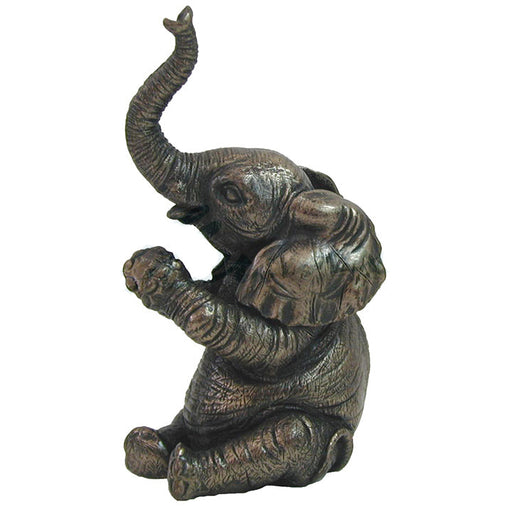 Baby Elephant Applauding- Bronze Figurine