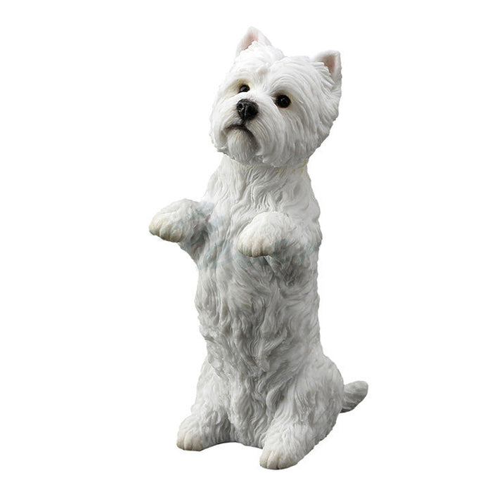 West Highland Terrier Sitting Up Dog Figurine