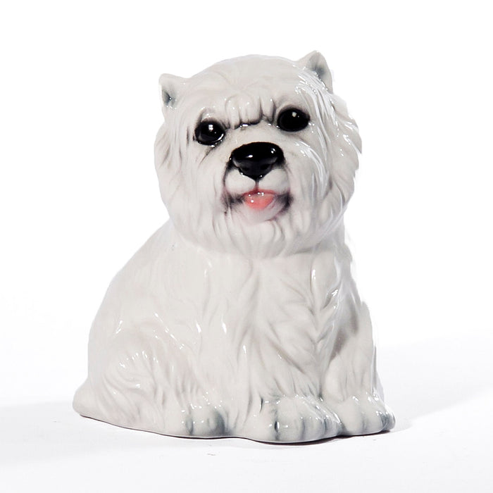 West Highland Terrier Puppy Sculpture-Italian Ceramic