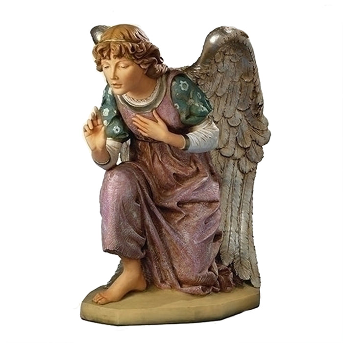 Winged Kneeling Angel Nativity Statue