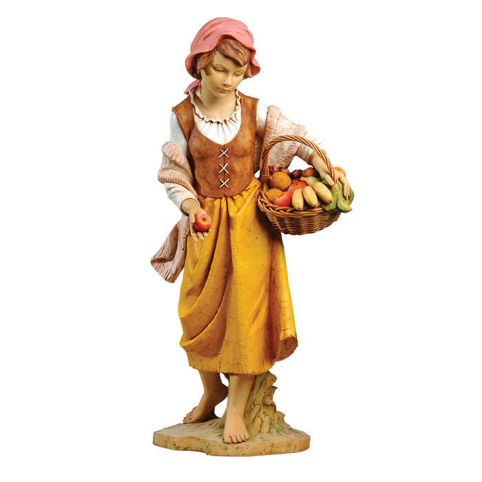 Talia- Young Girl with Basket Nativity Statue