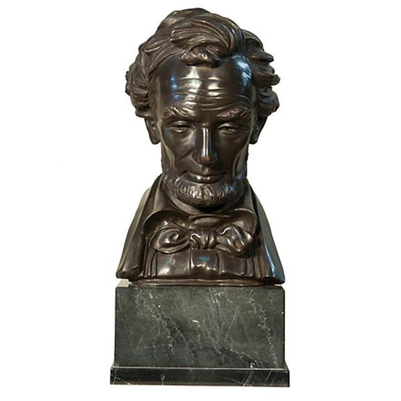 Abraham Lincoln Bronze Bust on Marble Base