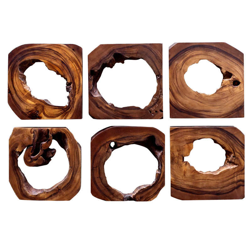 Abstract Wood Wall Art-Set of 6