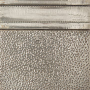 Abstract Block Floating Cabinet In Nickel 3