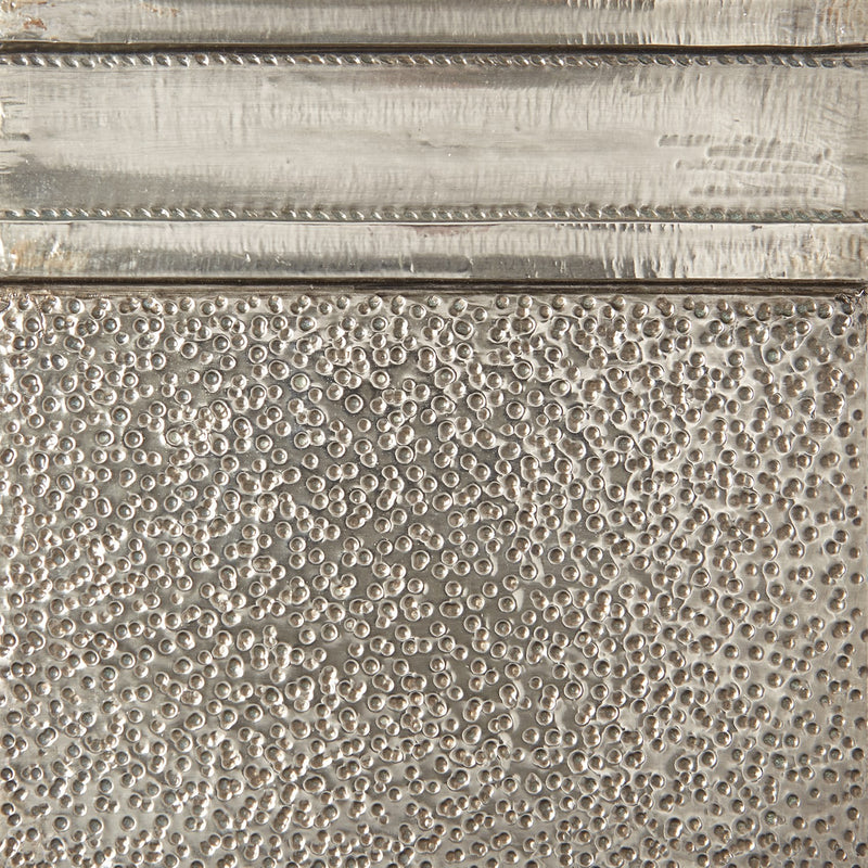 Abstract Block Floating Cabinet In Nickel 3