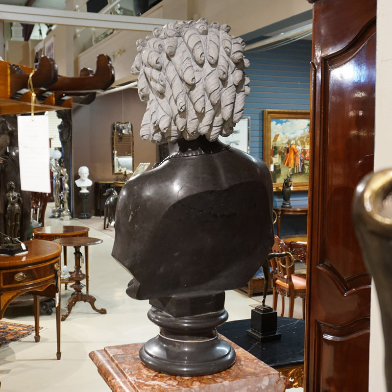 Female African American Bust-Black Marble